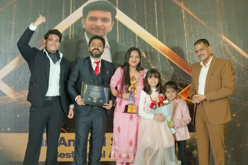 Award with Family