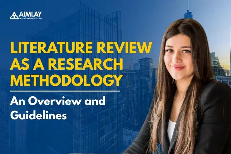 Literature Review as a Research Methodology with Books and Notes